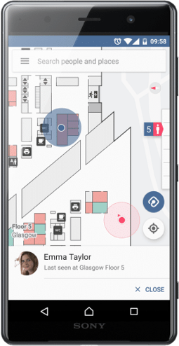 Nimway in your cell phone may show you in real-time where a specific colleague is located