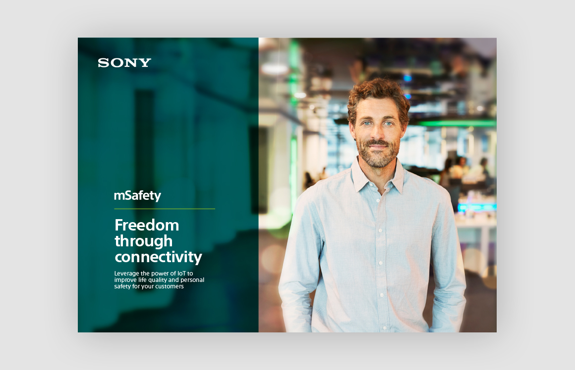 The mSafety brochure front cover titled Freedom through connectivity