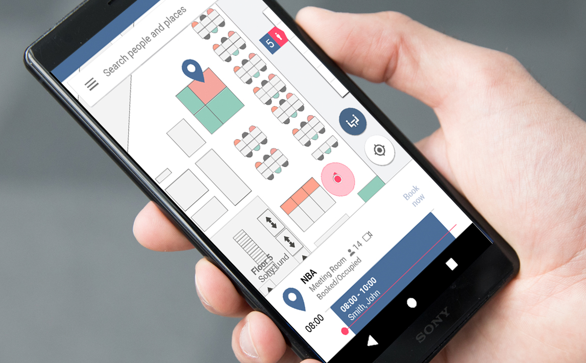 The Nimway (trademarked) app in use