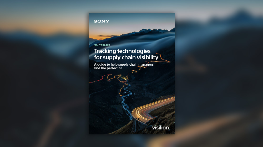 Whitepaper with text: Tracking technologies for supply chain visibility